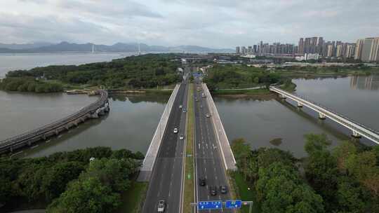 深圳人才公园-沙河西路城市车流