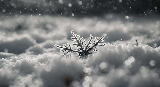 雪花特写雪景下雪天大雪纷飞白雪皑皑雪风景