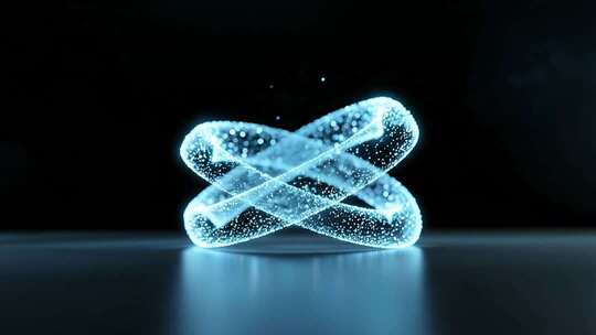 无限符号循环粒子抽象科技背景视频