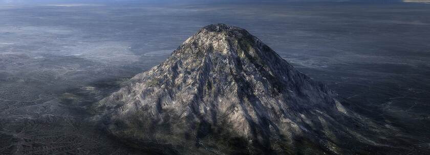 火山地质变迁地壳运动绿色生态湖泊三维动画