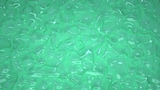 3D渲染抽象概念绿色背景液体运动画