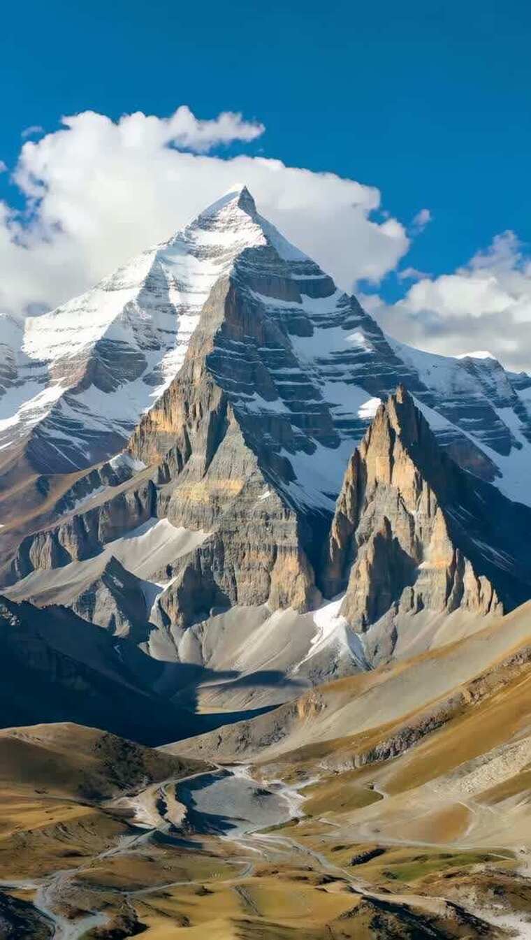 雪山自然风光全景