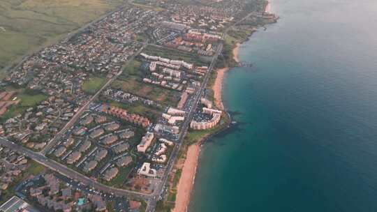 夏威夷基黑海岸鸟瞰图