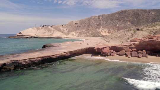 海岸，科尔特斯海，岩石，海鸥