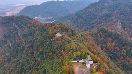 浙江绍兴会稽山大禹陵景区航拍越城区风景大