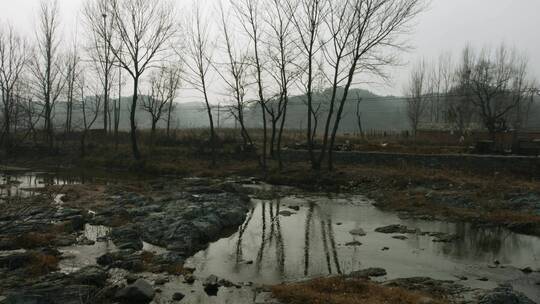 小溪小水渠石头拍摄视频