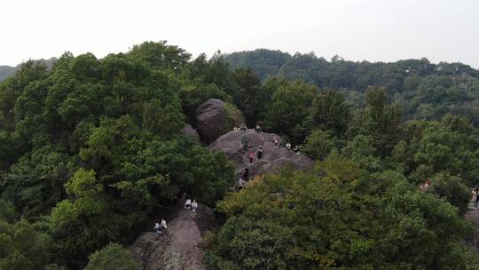 航拍杭州西湖宝石山保俶塔