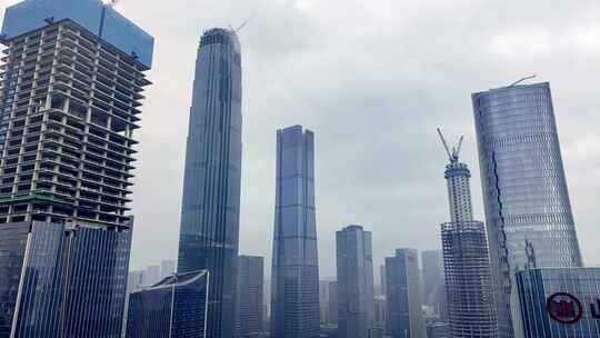 城市台风雨天济南