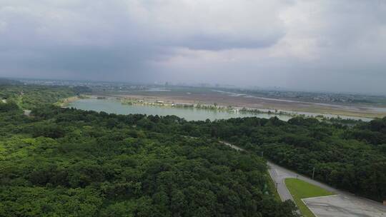 航拍湖南岳阳屈子文化园景区