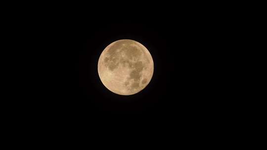 月亮落下延时黑夜中秋节月亮月落延时夜晚