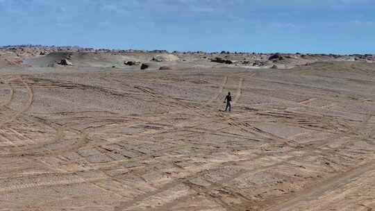 青海海西茫崖火星公路航拍4k视频