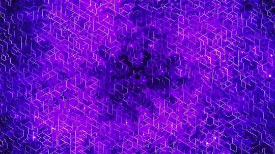 紫色发光多边形