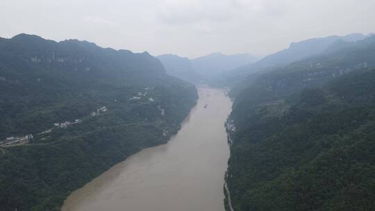 航拍湖北长江三峡风光