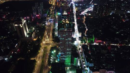 东莞厚街国际大酒店夜景（8）视频素材模板下载