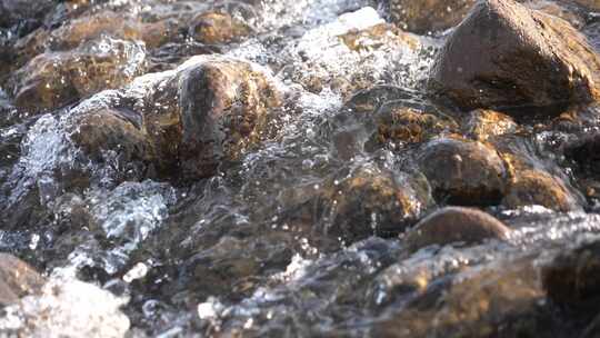 冰融 冬天 初春 水面 河流 冰雪融化 自然