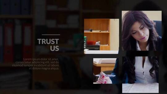 企业推广整洁干净图文过渡幻灯片AE模板