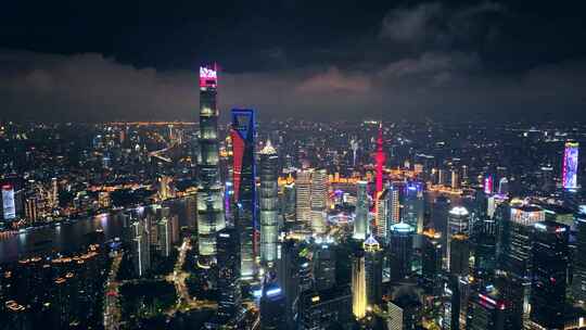 上海夜景 上海陆家嘴夜景