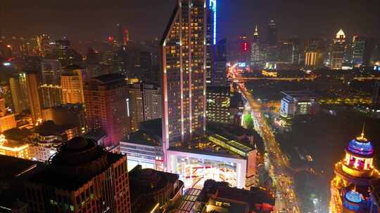 上海市黄浦区外滩南京东路商业繁华区上海世
