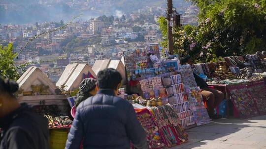 记录尼泊尔人慢生活加德满都街道建筑旅游