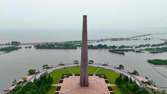 安徽合肥滨湖新区渡江战役纪念馆航拍视频
