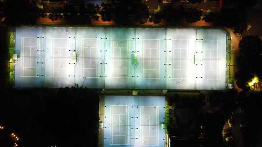 广州网球场夜景