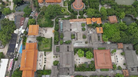 航拍福建福州西禅古寺