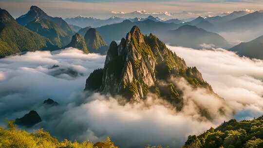 山间云海壮丽全景