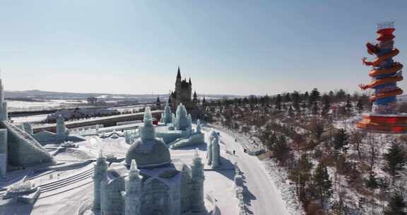 长春冰雪新天地航拍