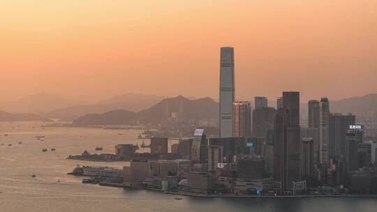 香港九龙-环球贸易广场夜景
