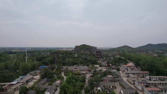 河南省商丘市永城夫子山景区航拍