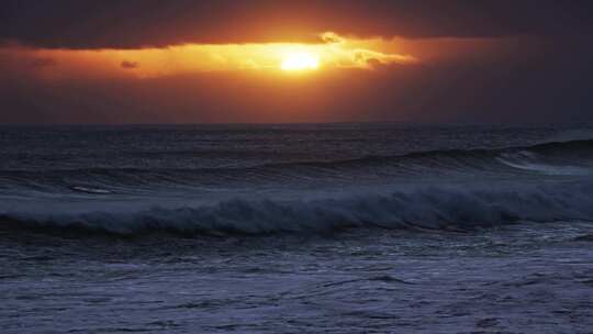 大海夕阳 海边日落视频素材模板下载