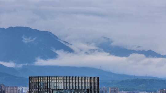 远眺庐山烟云延时