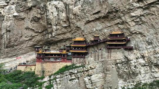 山西大同悬空寺航拍