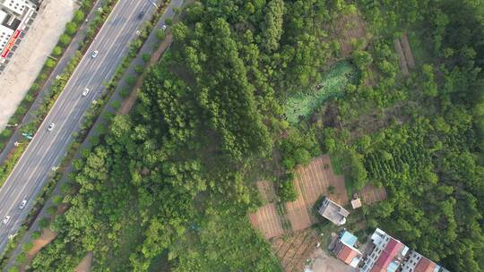 城市上空航拍