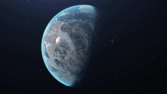 地球自转动画视频素材模板下载