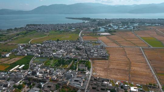 云南大理喜洲海舌码头农田视频农田农耕田野