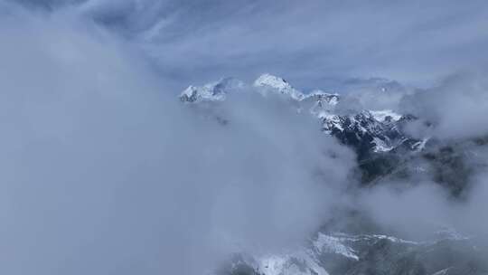 西藏日喀则珠峰东坡嘎玛沟喜马拉雅山脉航拍