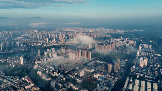 广西百色市航拍视频素材模板下载