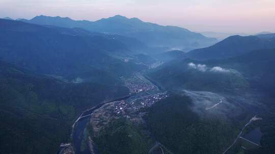 杭州富阳壶源溪山川航拍