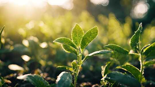 春天植物生命力小草特写种子发芽新生绿色草视频素材模板下载