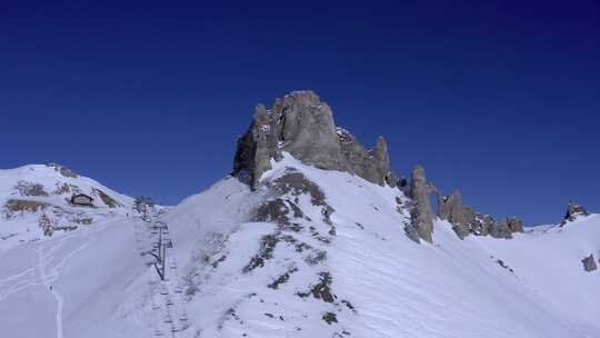 雪山雪景滑雪场