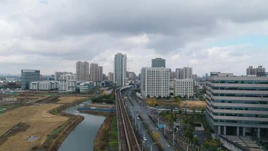 航拍上海城市轨道交通