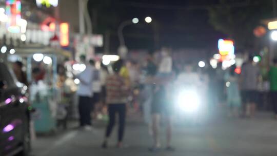 南澳岛夜市美食街合集视频素材模板下载