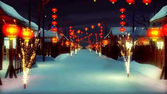 喜庆灯笼大鼓背景素材