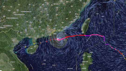 2023年超强台风小犬风雨卫星云图