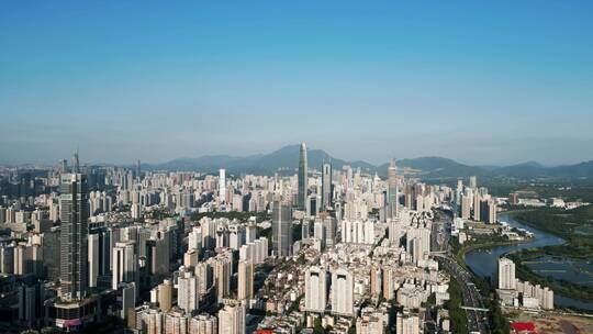 深圳市福田罗湖区大景视频素材模板下载