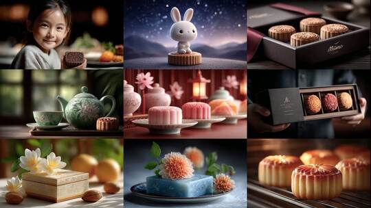 中秋  中秋节中秋月圆团圆佳节温馨时刻高清在线视频素材下载