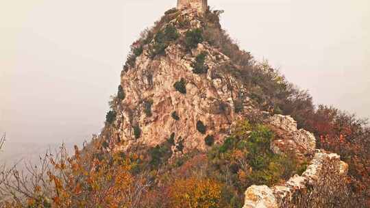 北京秋天司马台长城群山红叶大气宣传片