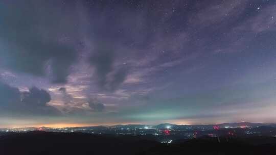 6k星空银河延时风力发电站全景版