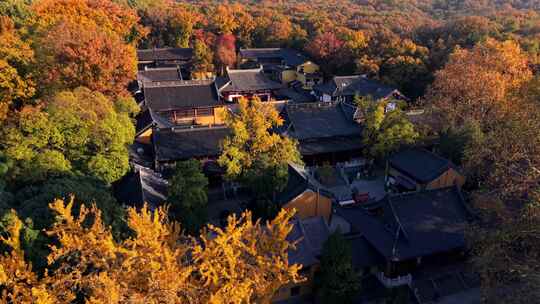 南京灵谷景区灵谷寺航拍